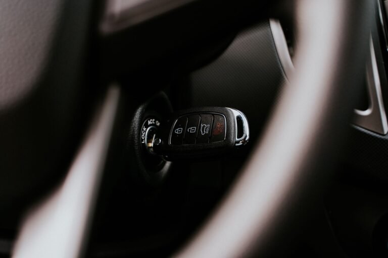 Car key replacement in Farmington, NM — a replacement key fob in the ignition, programmed at the vehicle by a mobile locksmith instead of a dealership tow